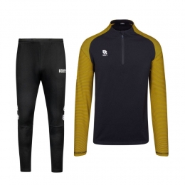 RobeyPerformanceHalf-ZipTrainingspakKidsZwartGeel