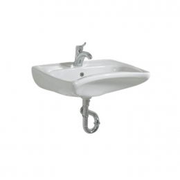 RolstoelWastafelBWS49x60cm1KraangatKeramiekWit