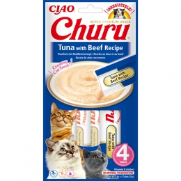 12xCiaoChuruKattensnackTunaBeef4x14gr