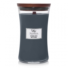 WoodWickGeurkaarsLargeEveningOnyx611gr