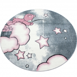 KindervloerkleedGlitterrondAyyildiz