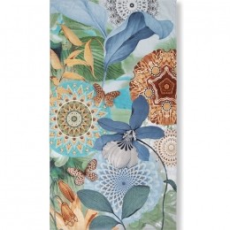 HIPZephirStrandlaken100x180cmMandalasBladerenKleurrijkZachtKatoenVeloursSneldrogendAbsorberend