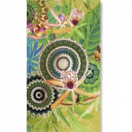 HIPYissaStrandlaken100x180cmMandalasBladerenenBloemenKleurrijkZachtKatoenVeloursSneldrogendAbsorberend