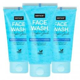 3xSenceFaceWashAlleHuidtypesHydroShock150ml