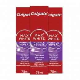 3xColgateTandpastaMaxWhitePurpleReveal75ml