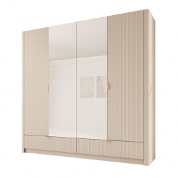 Meubella-KledingkastLima-Beige-213cm-Metspiegel