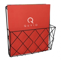 QUVIOTijdschriftenorganizerwand-25x26cm-Metaal-Zwart
