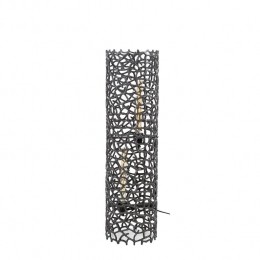 FraaaiBoydvloerlamp25cmweavercylinderL-zwartnikkel