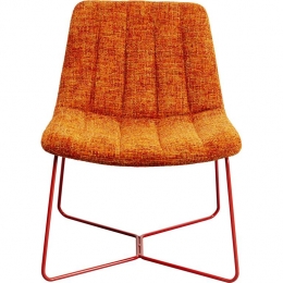 FauteuilAllyoranjeenroodKareDesign