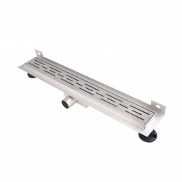 DouchegootBrauerWallDrainRVSGeborsteldMuurMontage90x7cmInclusiefStandaardRooster