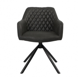 Bronx71IndustrileeetkamerstoelDexzwarteco-leer-Eetkamerstoelen