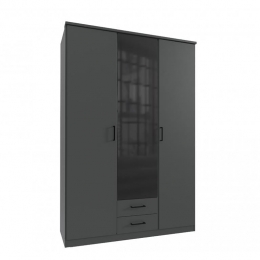 KledingkastToledo-AntracietGrijsZwart-Spaanplaat