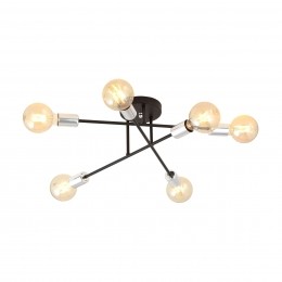 ZwarteglazenplafondlampVeken6-lichtsNADUVICollection
