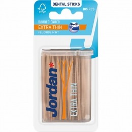 3xJordanTandenstokersDoubleEndedExtraThin105stuks
