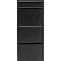 SchoenenkastCarusozwart31ladenKareDesign