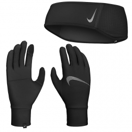 NikeEssentialRunningHeadbandandGloveSetDames