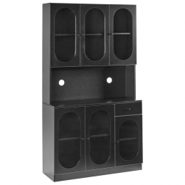 Beliani-LANGFORD-Buffetkast-Zwart-Vezelplaat