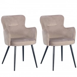 Setvan2eetkamerstoelenWingvelvetPoletoPole