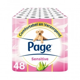 3xPageToiletpapierSensitiveAloeVera3-laags16stuks
