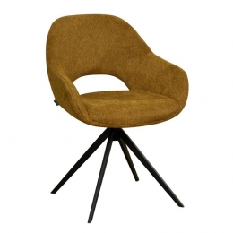 EetkamerstoelLiperi-BruinOker-Textiel