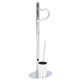 Beliani-SARTO-Toiletrolenborstelhouder-Zilver-Staal