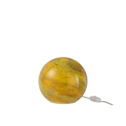 J-LineTafellampDanyStrepenGlasGeel