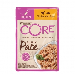 24xWellnessCorePurelypateKittenChicken85gr