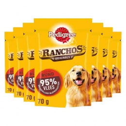 7xPedigreeRanchosOriginalHondensnacksRund70gr