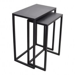 LOFT42Bricksetvan2bijzettafels-Metaal-Zwart-64x51x31