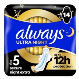 12xAlwaysMaandverbandUltraSecureNightExtra14stuks