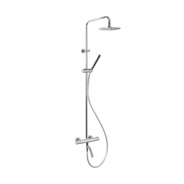 BWSRoundThermostatischeBadDoucheCombinatieOpbouwsetChroom