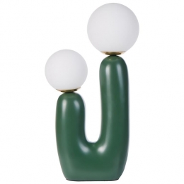 Beliani-TULUN-Tafellamp-Groen-Glas