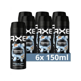 6xAxeDeodorantBodysprayAnarchyforHim150ml
