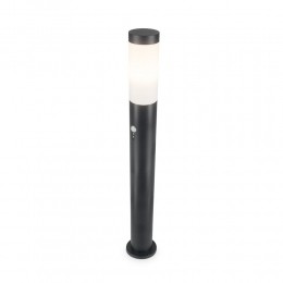 DallyLEDSokkellampZwartL-Bewegingssensor-Schemerschakelaar-E27fitting-IP44Waterdicht-110cm-tuinverlichting-padverlichting