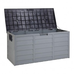 Beliani-LOCARNO-Kussenbox-Grijs-112cm-Synthetischmateriaal