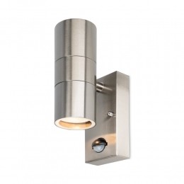 Jasminwandlamp-RVS-2700KWarmwit-Bewegingsmelderenschemerschakelaar-IP44spatwaterdicht-UpDownlightvoorbuitenvoorbinnenenbuite