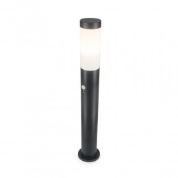 DallyLEDSokkellampZwartM-Bewegingssensor-Schemerschakelaar-E27fitting-IP44Waterdicht-80cm-tuinverlichting-padverlichting