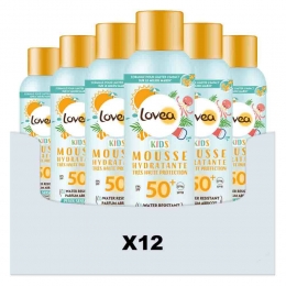 12xLoveaSunZonnebrandKidsMousseVeryHighProtectionSPF50150ml