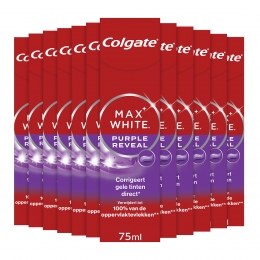 12xColgateTandpastaMaxWhitePurpleReveal75ml