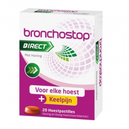 2xBronchostopHoestpastillesDirectMetHoning20stuks
