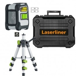 Laserliner081143ACompactCross-LaserProKruislijnlaserMetStatiefInKoffer-2Lijnen-Groen-40m-Bluetooth