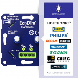 EcoDimECO-DIM05ledduodimmerfaseafsnijding2x100Wmaximaal