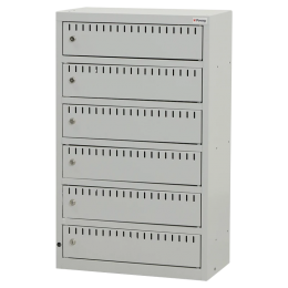 Fietsaccuwandkast-6deurs-CLP-401Grijsral7035antracietral7016