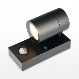 Masonwandlamp-2700Kwarmwit-Bewegingsmelderenschemerschakelaar-IP44spatwaterdicht-Spotlightvoorbinnenenbuiten-Zwartvoorbinnenen