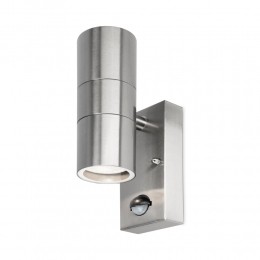 Jasminwandlamp-RVS-6000KNeutraalwit-Bewegingsmelderenschemerschakelaar-IP44spatwaterdicht-UpDownlightvoorbuitenvoorbinnenen