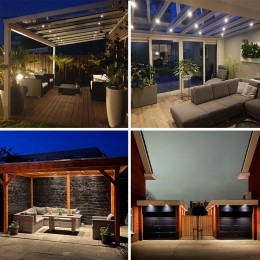 Sienna-6xinbouwspotsveranda-DimbaarLED-Completesetmetafstandsbediening-Kantelbaar-PlugPlay-12Volt3watt-2700K200lumen-IP4
