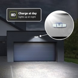 EdonSolarWandlampbuitenmetPIRbewegingssensor-InclSchemersensor-IP44waterdicht-156LEDaposs-7watt-6500K700lumendaglichtwitlicht-