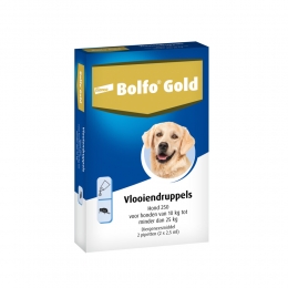 BolfoGoldAntiVlooiendruppelsHond10-25kg2pipetten