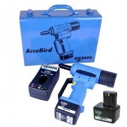 Gesipa1457235144VLi-IonAccuAccuBirdPopnageltangSet2x13AhAccuInKoffer