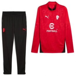 PUMAACMilanTrainingspak14-Zip2025-2026RoodZwartWit